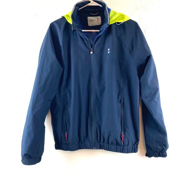 Slam Sailing Outdoor Boat Jacket Mens L Blue Waterproof Softshell Windproof - Picture 1 of 13